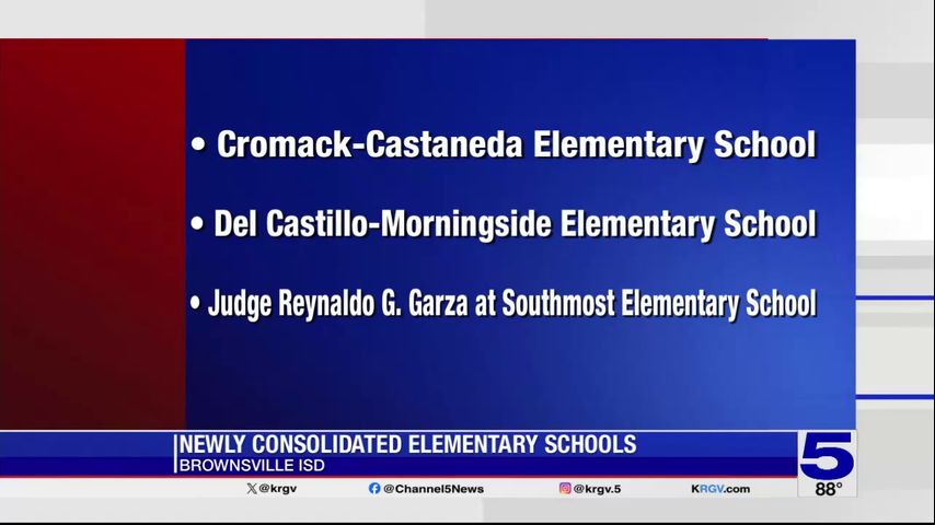 Brownsville ISD announces new names for schools that are part of consolidation plan