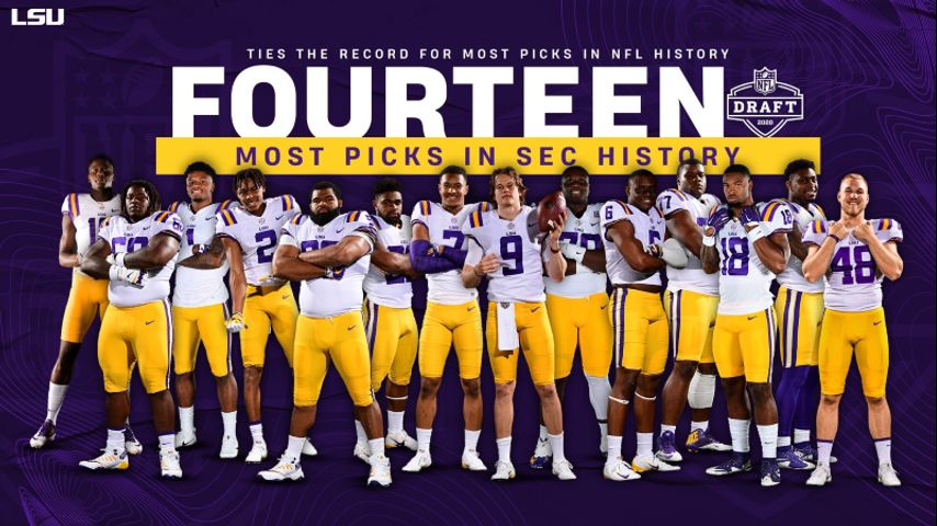2020 NFL Draft LSU Ties Record For Most Picks In NFL History