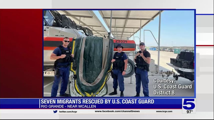 U.S. Coast Guard rescues seven migrants on the Rio Grande near McAllen