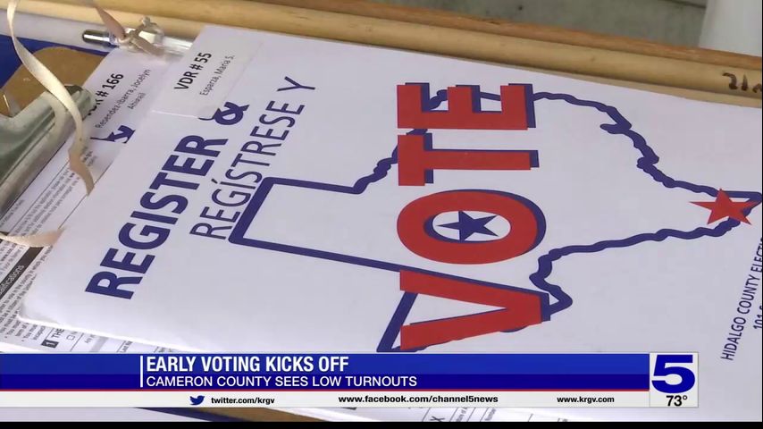 Early voting kicks off with slow turnout in Cameron County