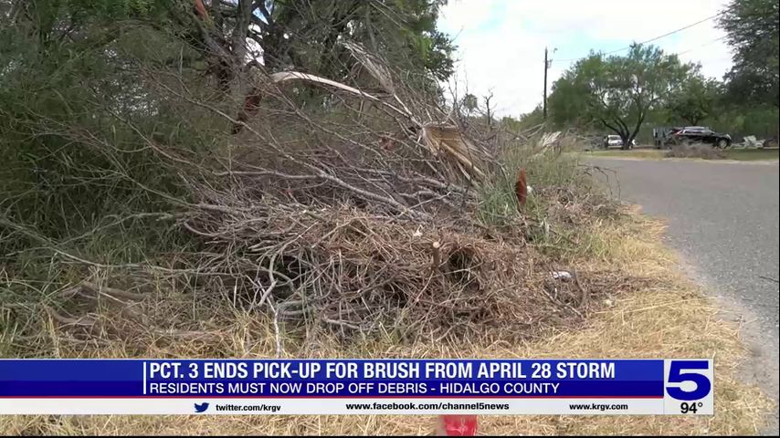 Hidalgo County Precinct 3 ends debris pickup from April storm