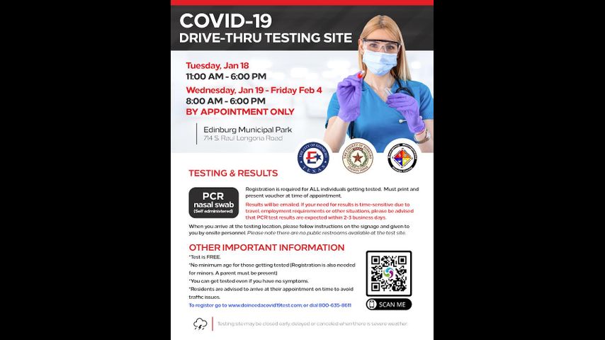 List Covid 19 Testing Sites In The Rio Grande Valley Week Of Jan 16