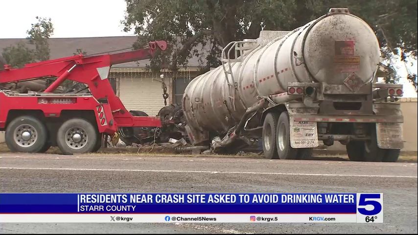 Starr County residents urged to avoid drinking water after semitrailer crash spills diesel