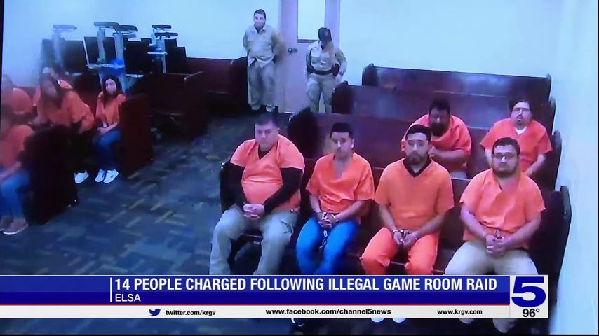 14 people arraigned on gambling related charges following Elsa game room raid