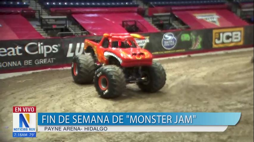 Inicia la competencia 'Monster Jam' desde el Payne Arena en Hidalgo