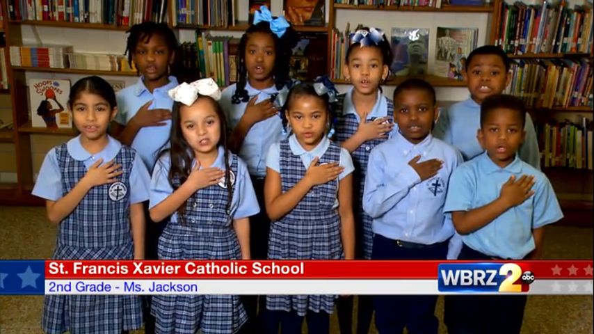 The Pledge Of Allegiance St Francis Xavier Catholic School Ms Jackson 2nd Grade 