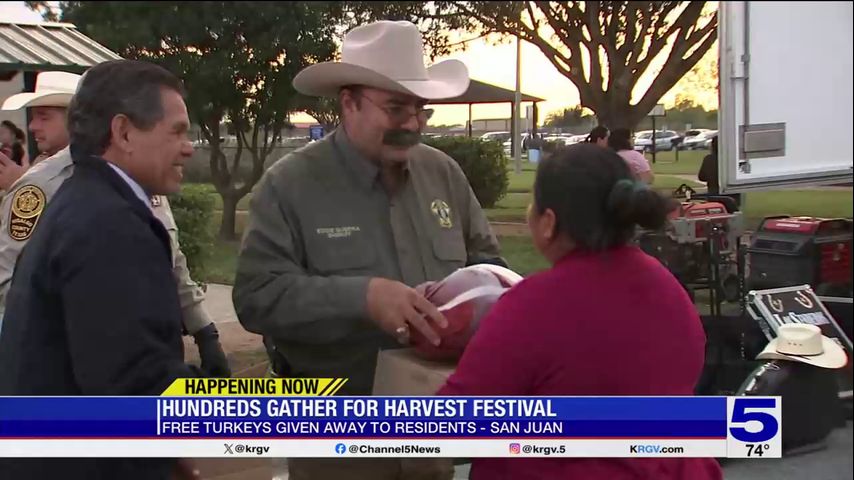 Free turkey dinners being provided during harvest festival in San Juan