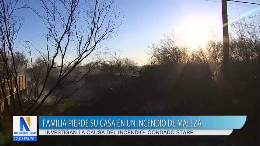 Familia pierde su casa tras incendio de maleza