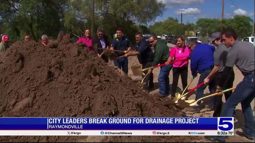 Raymondville breaks ground on $10 million drainage project