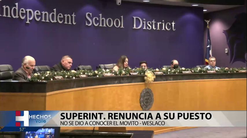 Superintendente de Weslaco renuncia a su posición