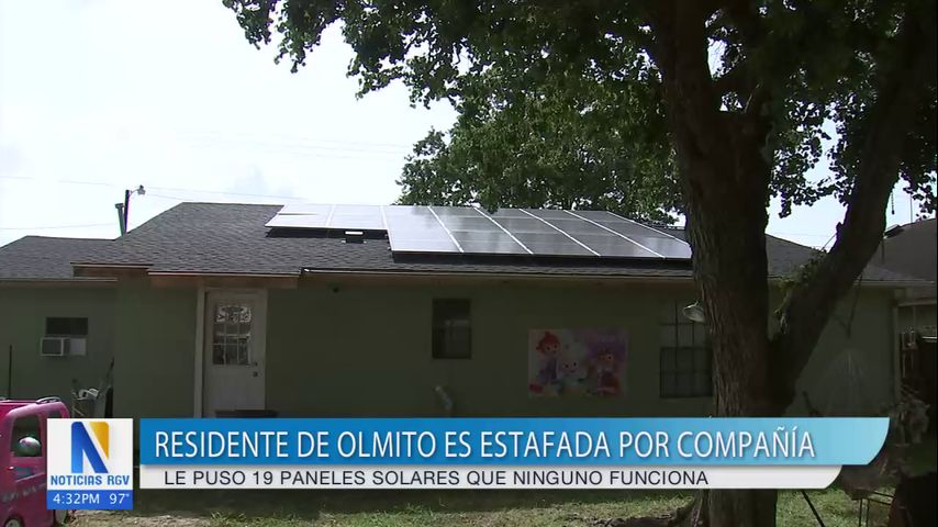 Residente de Olmito denuncia a empresa por mala instalación de paneles solares