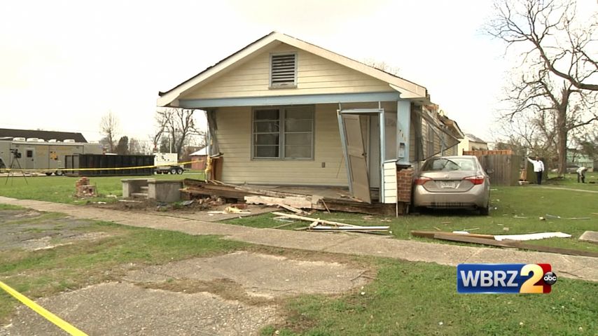 Donaldsonville residents survey damage after tornadoes damage several homes