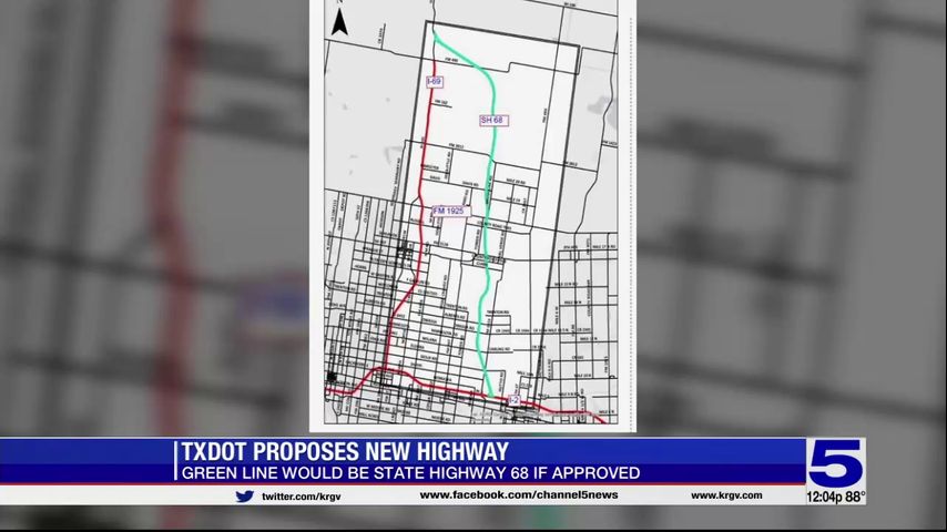 TxDot proposes new highway that will run from Edinburg to Donna