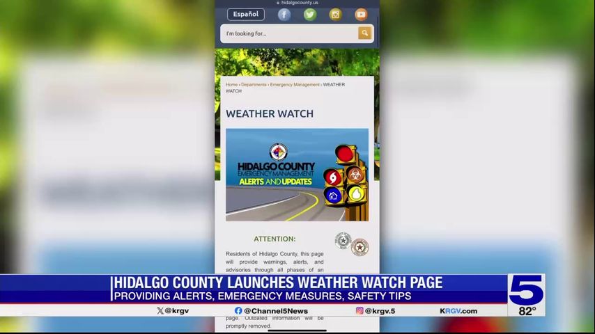 Hidalgo County launches new website to prepare the public for weather-related emergencies