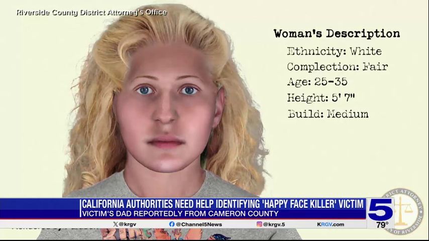 Unidentified victim of 'Happy Face Killer' believed to have ties to Cameron County