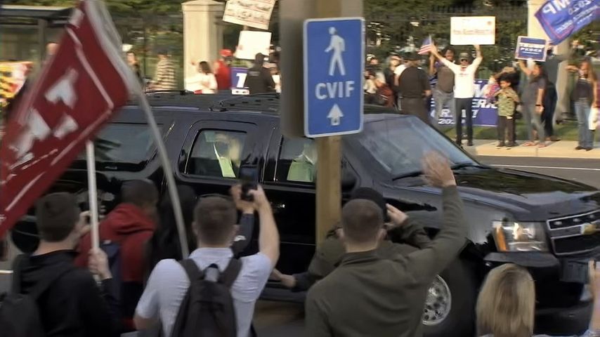 Trump takes a brief car ride, ignoring own COVID infection
