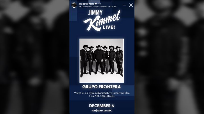 Grupo Frontera to perform on 'Jimmy Kimmel Live!'
