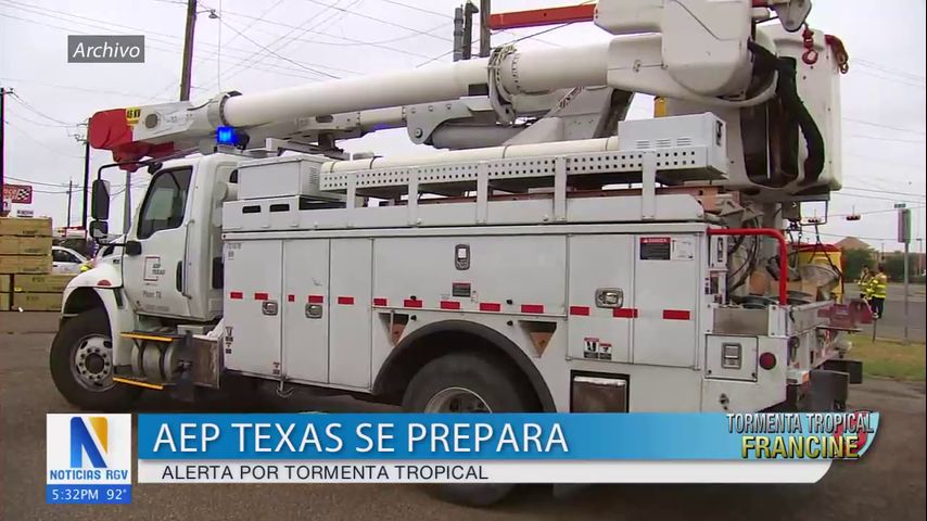 AEP Texas se prepara por alerta de tormenta tropical