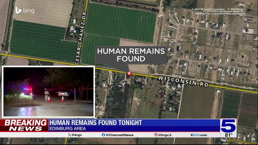 Human remains found in residence near Edinburg, investigation underway