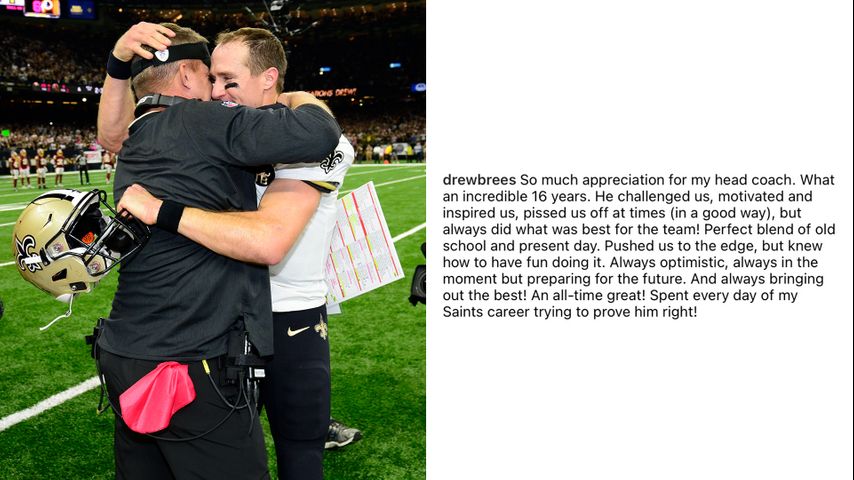 Drew Brees shares response to Sean Payton stepping away from Saints