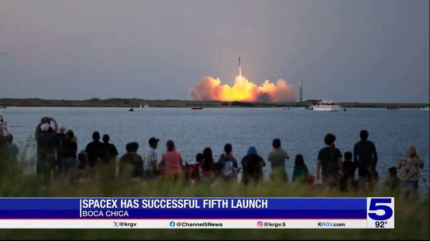 SpaceX launches Starship rocket, catches booster during fifth test flight