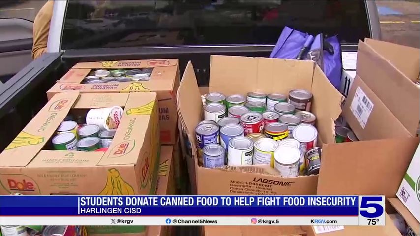 Harlingen CISD students participate in canned food drive