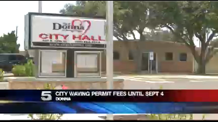 Building Permit Fees Waived for Donna Residents