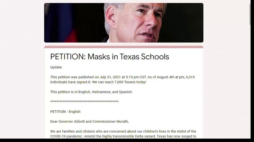 Petition calling for masks in school gaining traction online