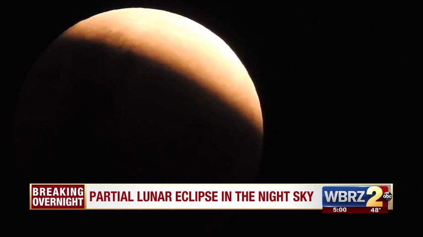 Partial lunar eclipse visible in Friday's early morning sky