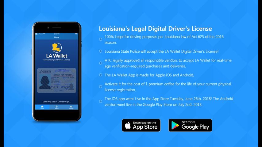 Louisiana driver's license renewal now available through LA Wallet