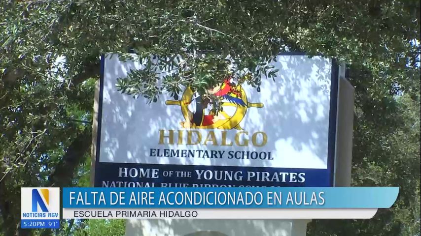 Estudiantes de la escuela Primaria Hidalgo lidian con calor extremo por falta de aire acondicionado