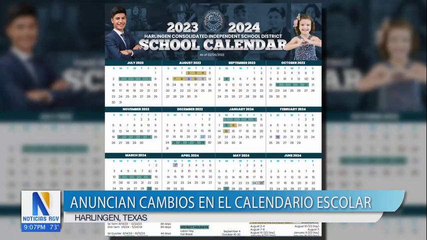 Distrito escolar de Harlingen anuncia cambios en el calendario escolar