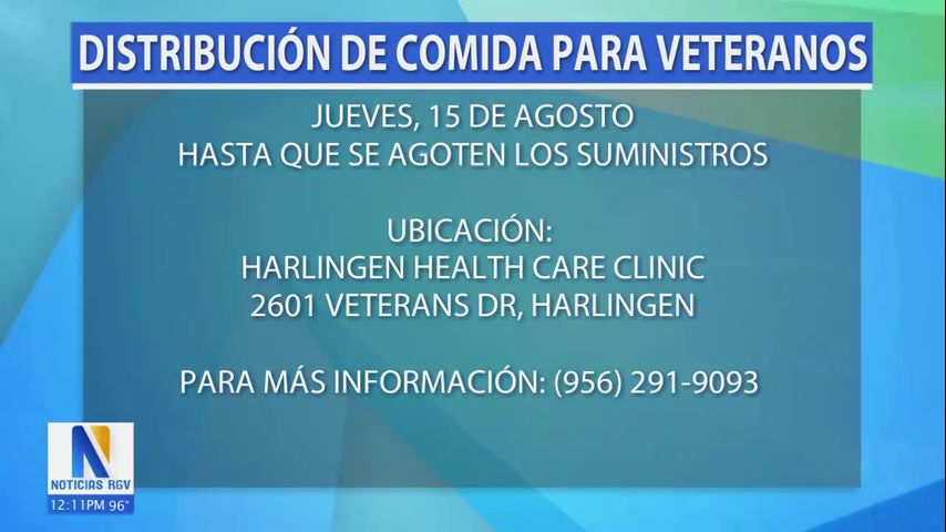 Distribución de comidas para veteranos en Harlingen