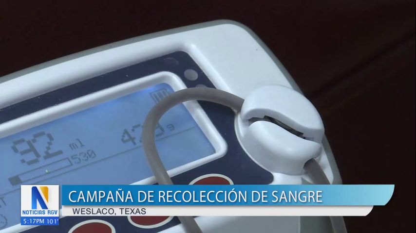 Weslaco organiza campaña de donación de sangre el 4 de junio