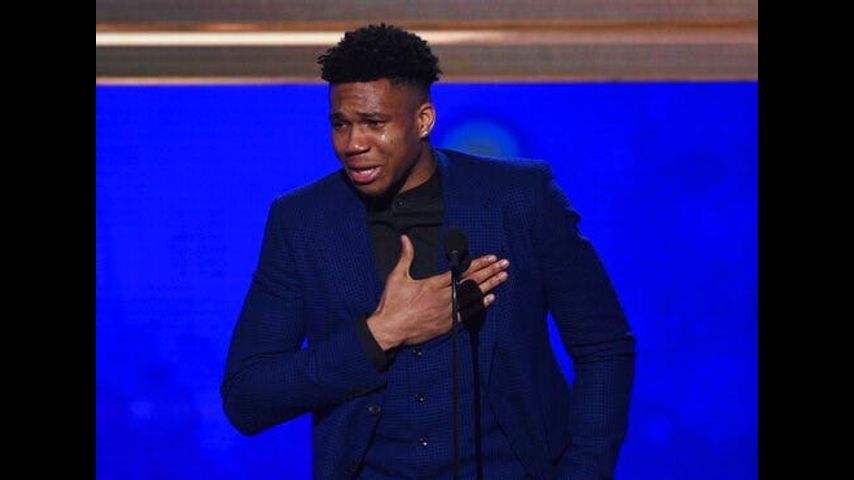 Teary-eyed Antetokounmpo wins NBA MVP honors