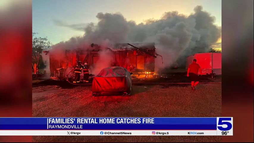 No injuries reported after fire destroys Raymondville home