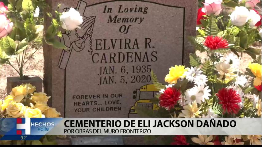 Cementerio de Eli Jackson dañado por obras de muro fronterizo