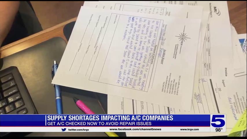 Supply shortages impacting A/C companies