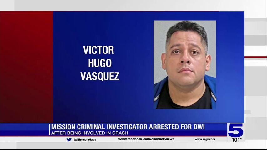 Mission police investigator arrested for DWI after being involved in collision