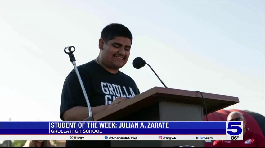 Student of the Week: Grulla High School’s Julian Zarate