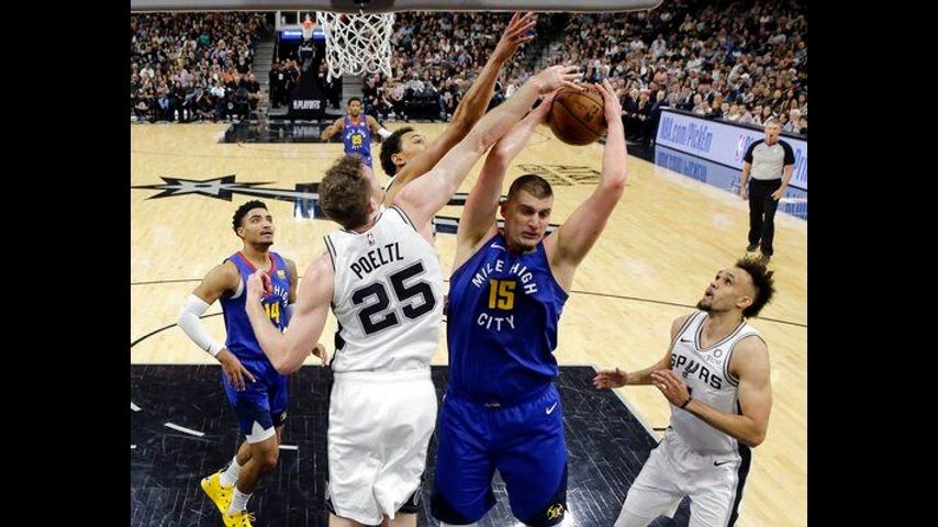 Nuggets beat Spurs 117-103 to tie series at 2-2