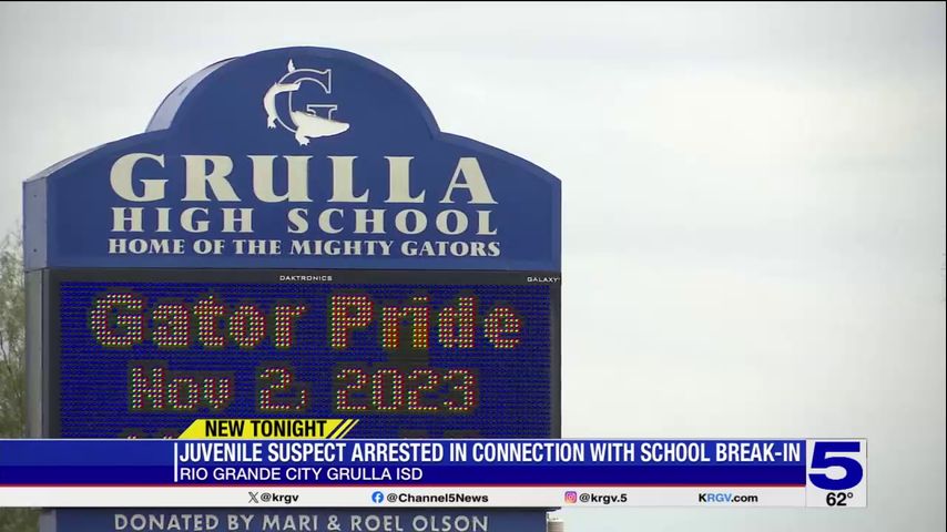 Juvenile arrested in connection with break-in at Grulla High School