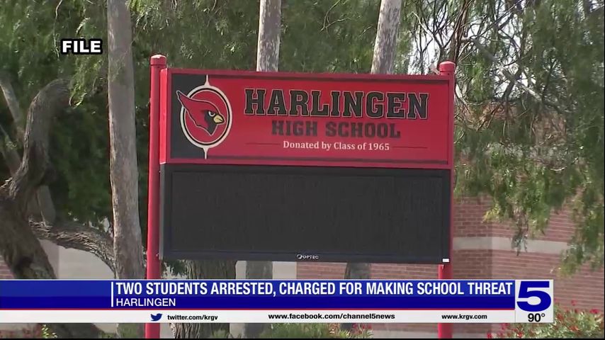 Two students arrested after making threat towards Harlingen High School, police say