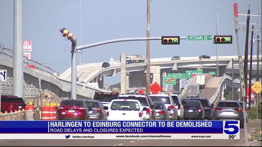 TxDOT warns of upcoming lane closures for demolition of Harlingen to Edinburg connector