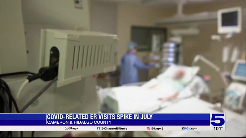 State data shows Covid-related ER visits increased in July in Cameron and Hidalgo counties