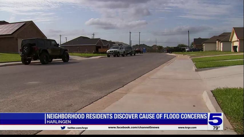 Harlingen residents in flood-prone neighborhood discover cause of concerns