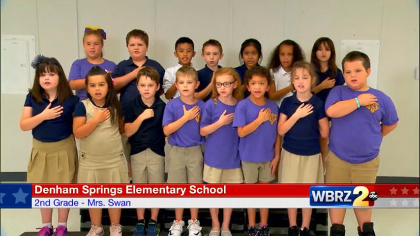 The Pledge Of Allegiance Denham Springs Elementary School Mrs Swan 2nd Grade