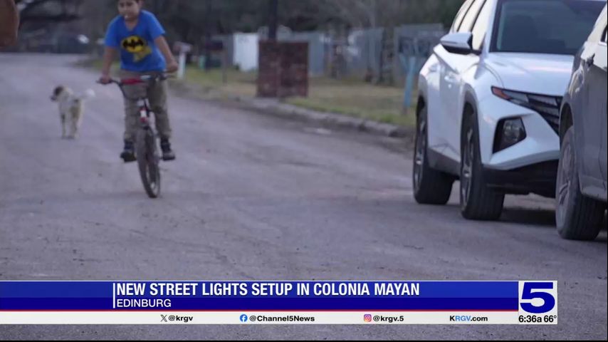 Hidalgo County Precinct 4 sets up streetlights in Colonia Mayan