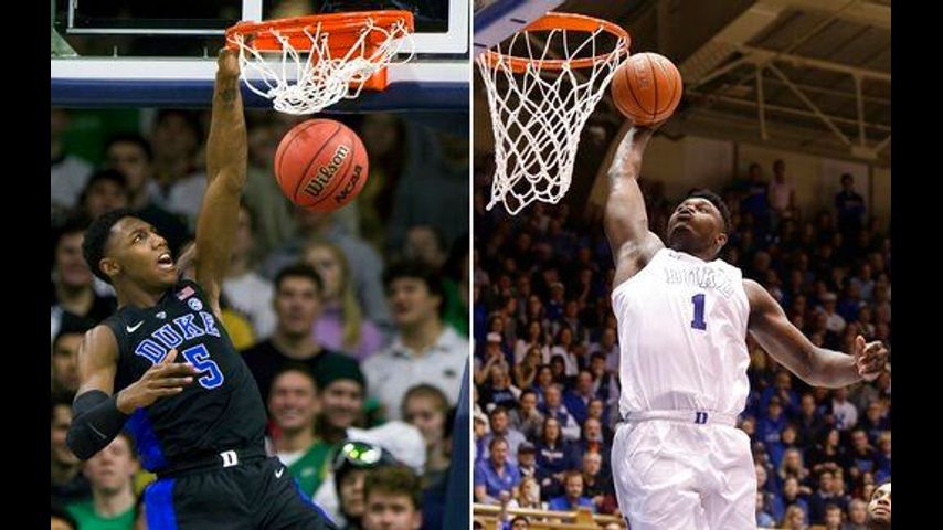 Duke's Zion Williamson, RJ Barrett contend for Wooden Award