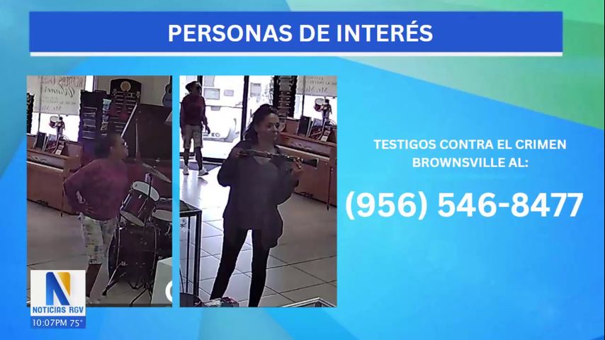 Policía busca a mujeres involucradas en robo de tienda de música en Brownsville